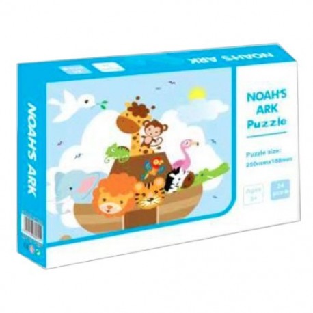 Szín: 10 állatbárka - 24 részes játékok gyerekeknek rajzfilm oktatási agy kirakós játék 24 részes DIY kirakós