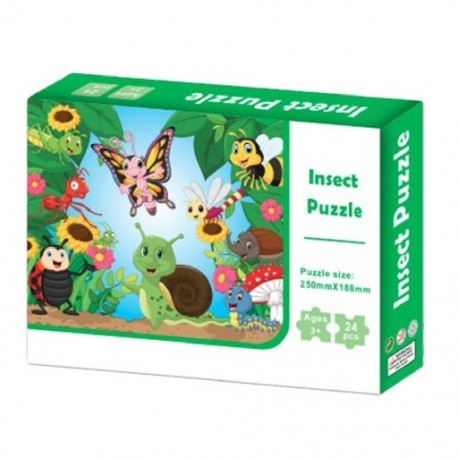 Szín: 8 rovar - 24 részes játékok gyerekeknek rajzfilm oktatási agy kirakós játék 24 részes DIY kirakós játék