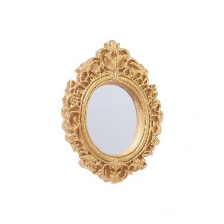 Szín: 02 - Játékok Aranyos Retro Mikrobútor Babaház Keret Kiegészítők Miniatűr Babaház Tükör Fali Szoba Mini Tükör