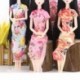 Szín: 2 - Kézzel készített 30 cm-es baba kiegészítők Egyedi ruha ruhák hagyományos kínai ruhákhoz Cheongsam stílusú