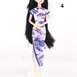 Szín: 4 - Kézzel készített 30 cm-es baba kiegészítők Egyedi ruha ruhák hagyományos kínai ruhákhoz Cheongsam stílusú