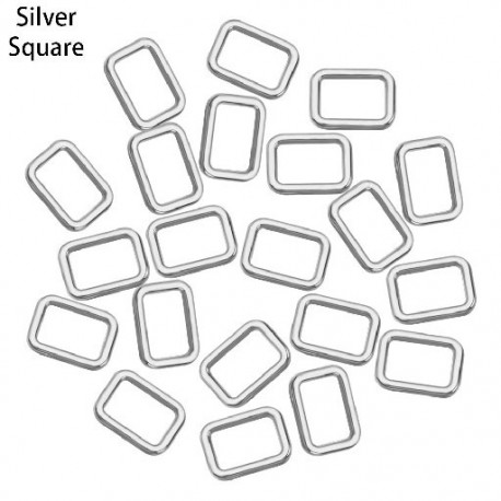 Szín: ezüst - 20db 4 mm-es Mini Ultra-kicsi háromszorítós babatáska csattartozékok babatáska négyzetes/háromszögű