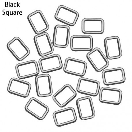 Fekete szín - 20db 4 mm-es Mini Ultra-kicsi háromszorítós babatáska csattartozékok babatáska négyzetes/háromszögű