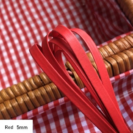 Szín: piros-5 mm - Kiváló minőségű hossz 50 cm szuper mini kézzel készített öv anyag baba derék övek gyerekek