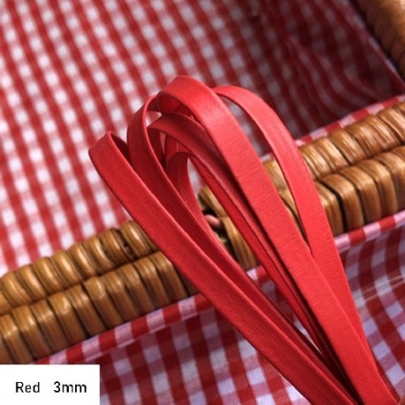 Szín: piros-3 mm - Kiváló minőségű hossz 50 cm szuper mini kézzel készített öv anyag baba derék övek gyerekek