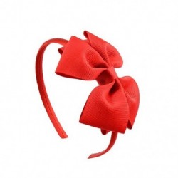 Piros szín - Bowknot Boutique Tiara kislányok szatén szalag fejpántok fejfedők haj karika masni hajpánt gyerekek