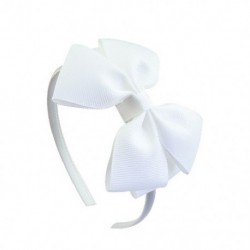 Fehér szín - Bowknot Boutique Tiara kislányok szatén szalag fejpántok fejfedők haj karika masni hajpánt gyerekek