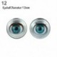 Szín: 12 - Doll Activity Eyes Doll Eye kiegészítők szempillákkal Doll Rolling Eyeballs Simulation Active Eyeball DIY Doll