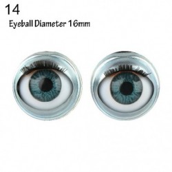 Szín: 14 - Doll Activity Eyes Doll Eye kiegészítők szempillákkal Doll Rolling Eyeballs Simulation Active Eyeball DIY Doll