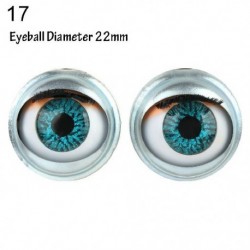 Szín: 17 - Doll Activity Eyes Doll Eye Kiegészítők szempillákkal Doll Rolling Eyeballs Simulation Active Eyeball DIY Doll