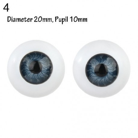 Szín: 4 - Doll Activity Eyes Doll Eye Kiegészítők szempillákkal Doll Rolling Eyeballs Simulation Active Eyeball DIY Doll