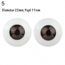 Szín: 5 - Doll Activity Eyes Doll Eye Kiegészítők szempillákkal Doll Rolling Eyeballs Simulation Active Eyeball DIY Doll