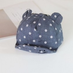 Szín: kék - Új Panama sapka lányoknak szabadtéri baba baseball sapka nyúl fülsapka pont strandsapkák gyerekeknek