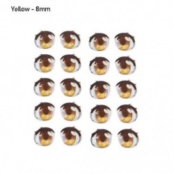 Szín: sárga - 8 mm - Matricák Sárga/Rózsaszín/Kék Csillagok Rajzfilm Szemmatricák Anime Figura Baba Arc Orgonaragasztó