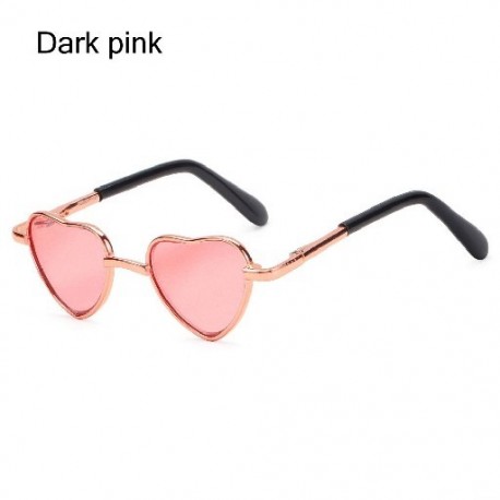 Szín: sötét - Kis babák napszemüvegek parti jelmez macskaszemüvegek macskák kis kutyák szív fém napszemüvegek