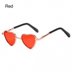 Piros szín - Kis babák napszemüvegek parti jelmez macskaszemüvegek macskák kis kutyák szív fém napszemüvegek
