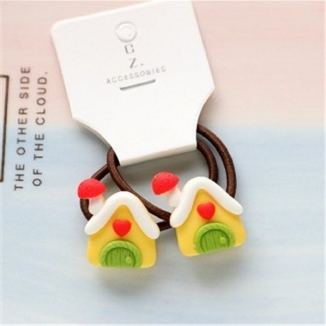 Szín: 10 - 2 DB aranyos rajzfilm karácsonyi jávorszarvas elasztikus hajgumik