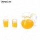 Szín: narancslé - 1/12 pikkely citrom víz játszóház narancslé miniatűr italok kancsó csésze baba kiegészítők