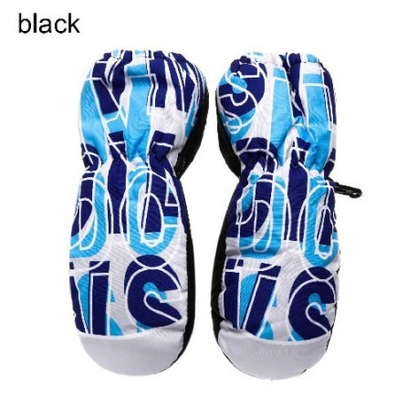 Fekete szín - Téli Gyerekek Fiúk Lányok Rajzfilm Csúszásmentes Sport Ujjatlan Vastag Meleg Vízálló Gyerek Síkesztyűk