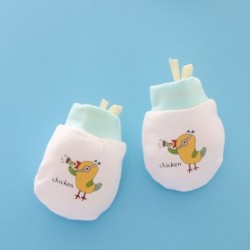 Szín: Green Chick - Téli tiszta pamut újszülött csecsemőkesztyűk karcolásgátló húzózsinóros ujjatlanok