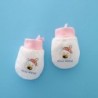 Szín: Pink Bear - Téli tiszta pamut újszülött csecsemőkesztyűk karcolásgátló húzózsinóros ujjatlanok
