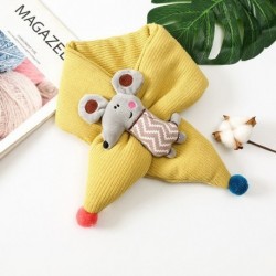 Szín: sárga - Gyermek puha aranyos meleg vastagodó sál kötött előke Kötött sálak Rajzfilm kendők