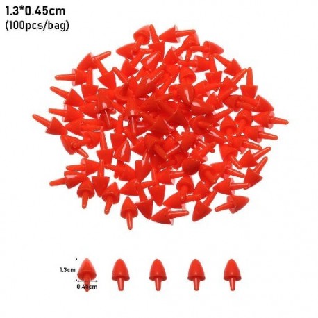 Szín: 1,3x0,45 cm - 100db/zsák Legújabb Babák Bábos Műanyag Kiegészítők Barkácsolás Babaorrok Varrás Kézműves