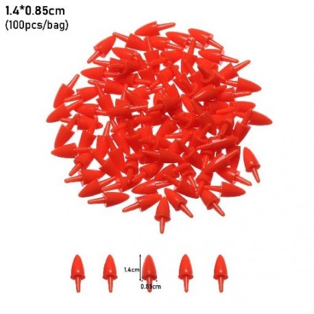 Szín: 1,4x0,85 cm - 100db/zsák Legújabb Babák Bábos Műanyag Kiegészítők Barkácsolás Babaorrok Varrás Kézműves