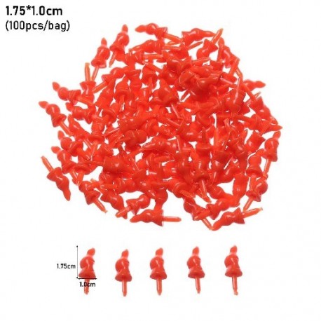 Szín: 1,75x1,0 cm - 100db/zsák Legújabb Babák Bábos Műanyag Kiegészítők Barkácsolás Babaorrok Varrás Kézműves