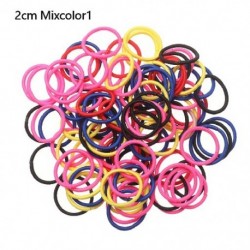 Szín: 2 - 100db/csomag Aranyos Kislány Lófarok Hajtartó Haj Kiegészítők Mini Vékony Elasztikus Gumiszalagok Gyerekek