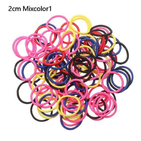 Szín: 2 - 100db/csomag Aranyos Kislány Lófarok Hajtartó Haj Kiegészítők Mini Vékony Elasztikus Gumiszalagok Gyerekek