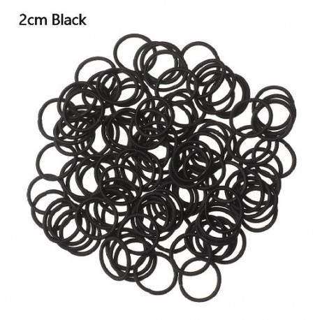 Szín: 7 - 100db/csomag Aranyos Kislány Lófarok Hajtartó Haj Kiegészítők Mini Vékony Elasztikus Gumiszalagok Gyerekek