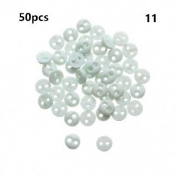 Szín: 11 - 50 db 4 mm-es cukorka színű mini gombok babacipők miniatűr műanyag csatok ruházat varrás csat ajándék