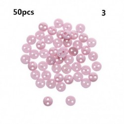 Szín: 3 - 50 db 4 mm-es cukorka színű mini gombok babacipők miniatűr műanyag csatok ruházat varrás csat ajándék
