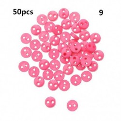 Szín: 9 - 50 db 4 mm-es cukorka színű mini gombok babacipők miniatűr műanyag csatok ruházat varrás csat ajándék