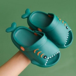 Szín: sötétzöld - Aranyos strandpapucs lányok szabadtéri alkalmi fiúk gyerek rajzfilm cipők cápasandálok