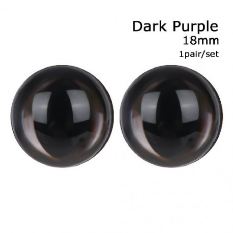 Szín: sötétlila - 1 pár Magic Color DIY babajáték macskaszemek szempillákkal kitömött állatkellékek 3D szemek