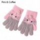 Szín: rózsaszín kávé - Fiúk Lányok Puha 3-10 éves korig Télen Meleg ujjas ujjatlan ujjak Gyerekkesztyűk Kötött
