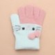 Szín: rózsaszín kávé - Fiúk Lányok Puha 3-10 éves korig Télen Meleg ujjas ujjatlan ujjak Gyerekkesztyűk Kötött