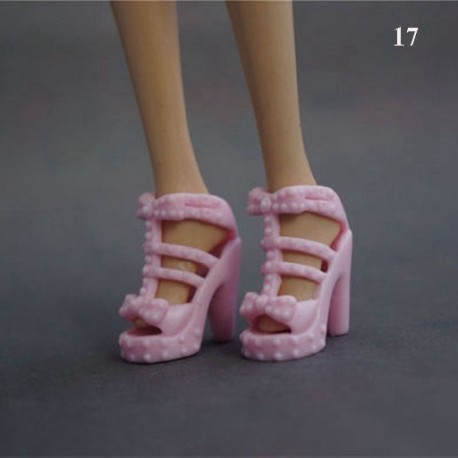 Szín: 17 - NK Akciós babacipők Színes aranyos sarkúak Divatos vállfák Barbie babához Kiegészítők Kiváló minőségű