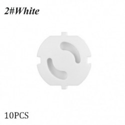 Szín: fehér-2 - 10 db műanyag hálózati csatlakozó dugóvédő burkolat, elektromos kivezetés védő, európai szabvány