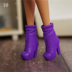 Szín: 10 - 22 stílus lábhossz 2,2 cm divatos műanyag babacipő zokni hosszú térd csizma Hero Dolls csizmatartozékok