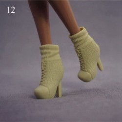 Szín: 12 - 22 stílus lábhossz 2,2 cm divatos műanyag babacipő zokni hosszú térd csizma Hero Dolls csizma kiegészítők