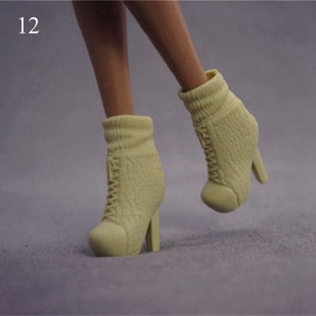 Szín: 12 - 22 stílus lábhossz 2,2 cm divatos műanyag babacipő zokni hosszú térd csizma Hero Dolls csizma kiegészítők