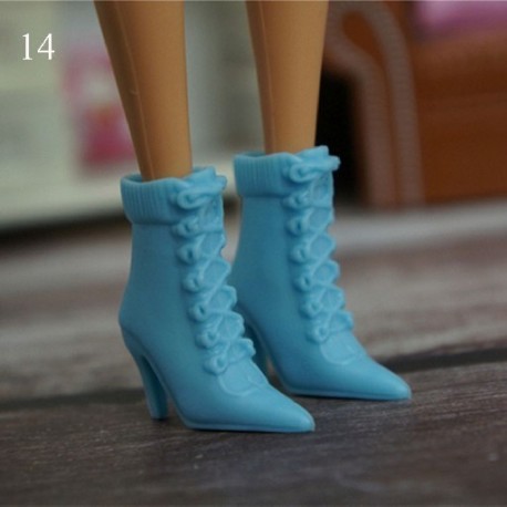 Szín: 14 - 22 stílus lábhossz 2,2 cm divatos műanyag babacipő zokni hosszú térd csizma Hero Dolls csizmatartozékok