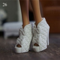 Szín: 26 - 22 stílus lábhossz 2,2 cm divatos műanyag babacipő zokni hosszú térd csizma Hero Dolls csizmatartozékok