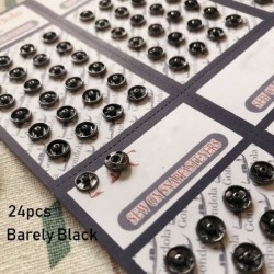 Szín: alig fekete - Lány Ajándék Láthatatlan Snap Kézműves Dollhoues Miniatűr barkács babaruhák Mini Gombok Ruházat