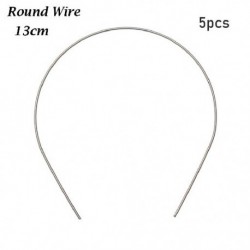Szín: 13 cm-es kerek huzal - 5db Hot Sale Minőségi aranyos 1/3 1/4 1/6 1/8 baba fejpánthoz Anyagok baba haj dekoráció