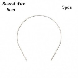 Szín: 8 cm-es kerek huzal - 5db Hot Sale Minőségi aranyos 1/3 1/4 1/6 1/8 baba fejpánthoz Anyagok baba haj dekoráció