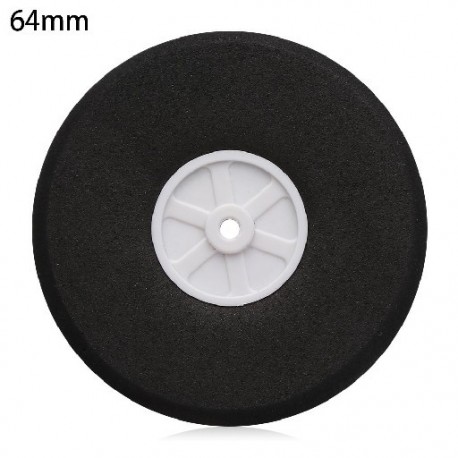 Szín: 64mm - Kiváló minőségű tartozékok fekete 1&quot  - 3&quot  RC repülőgép csere hátsó kerekek repülőgép